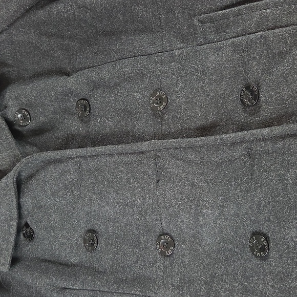 TRENDZ Women's Wool Charcoal Black Grey Hooded Peacoat XL - Picture 5 of 9